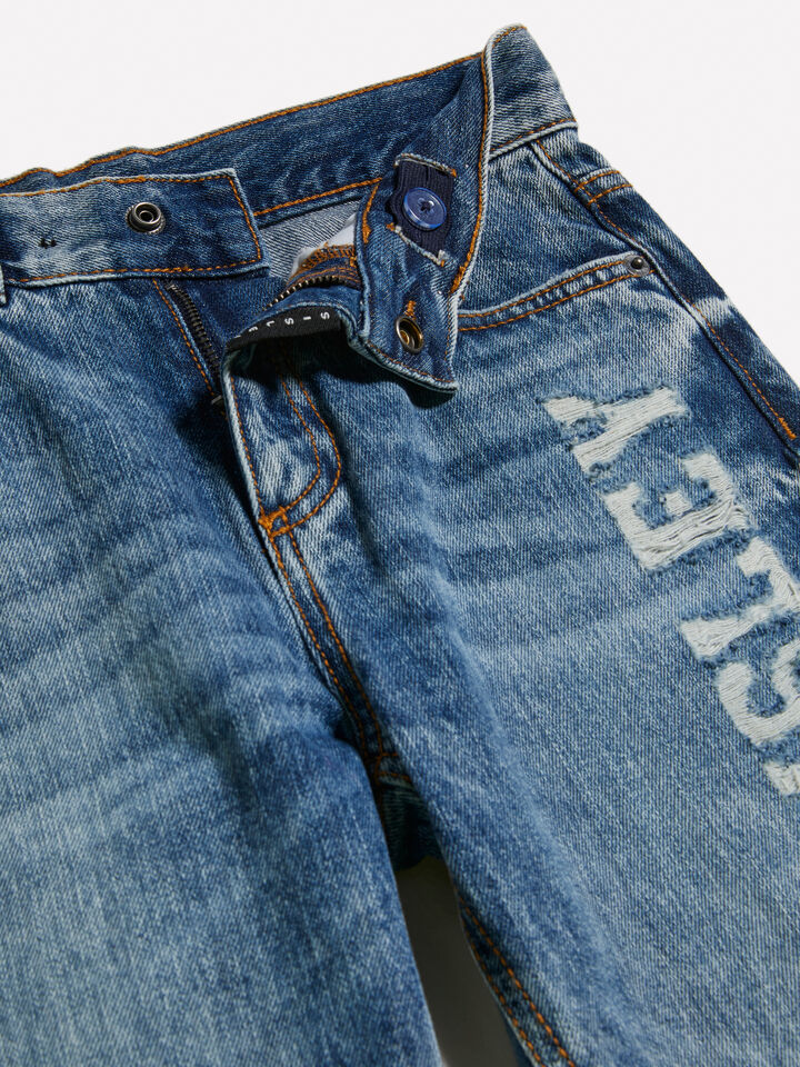 Jeans with logo - boy's jeans - Blue | Sisley Young image number 3